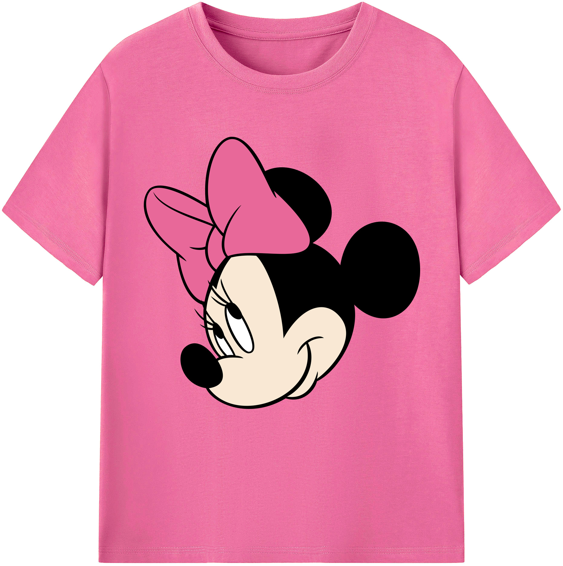 （画像用） ミッキーマウス Mickey Mouse レディースカジュアルプリントTシャツ（綿100％）